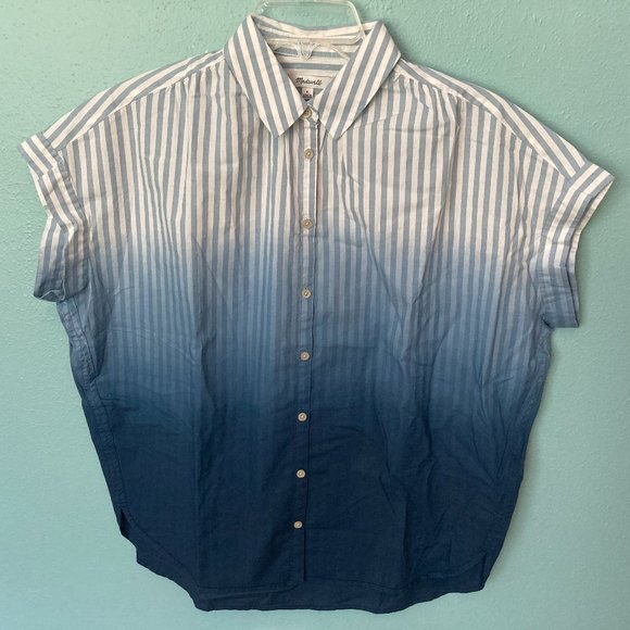 Madewell Tops - Madewell Central Shirt in Dip-Dye Stripe Small